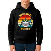 Guess What Week It Is Retro Shark Week Kids Hoodie