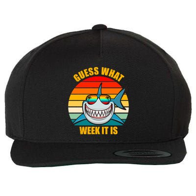Guess What Week It Is Retro Shark Week Wool Snapback Cap