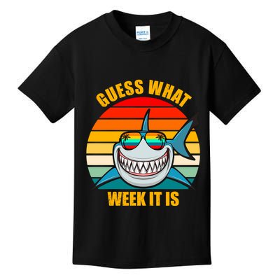Guess What Week It Is Retro Shark Week Kids T-Shirt