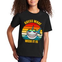 Guess What Week It Is Retro Shark Week Kids T-Shirt