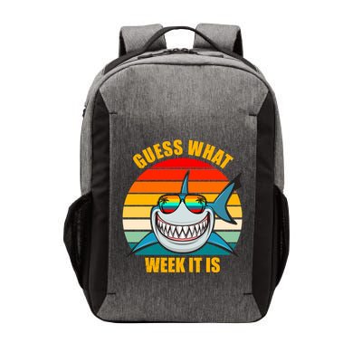 Guess What Week It Is Retro Shark Week Vector Backpack