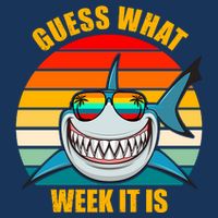 Guess What Week It Is Retro Shark Week Infant Baby Jersey Bodysuit
