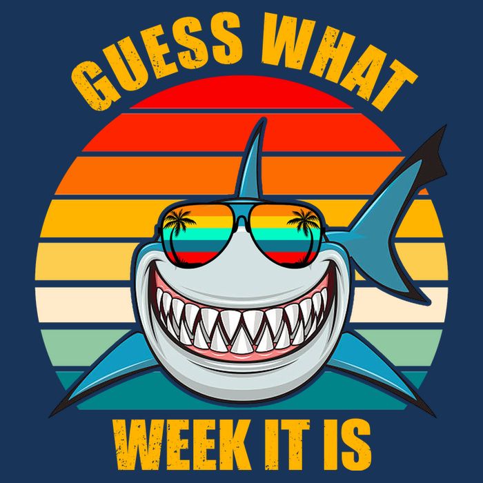 Guess What Week It Is Retro Shark Week Infant Baby Jersey Bodysuit