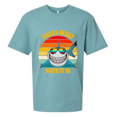 Guess What Week It Is Retro Shark Week Sueded Cloud Jersey T-Shirt