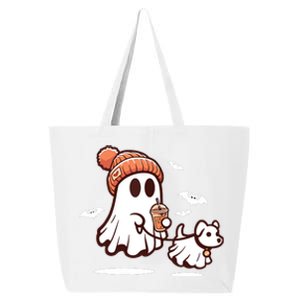 Ghost With Walking Dog Halloween 25L Jumbo Tote