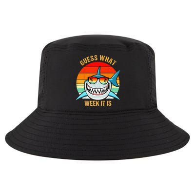 Guess What Week It Is Funny Shark Gift & Kids Cool Comfort Performance Bucket Hat