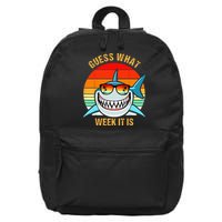Guess What Week It Is Funny Shark Gift & Kids 16 in Basic Backpack
