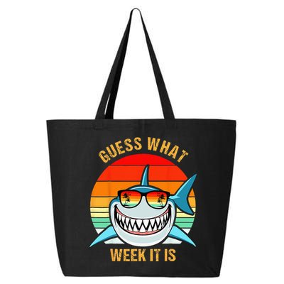 Guess What Week It Is Funny Shark Gift & Kids 25L Jumbo Tote