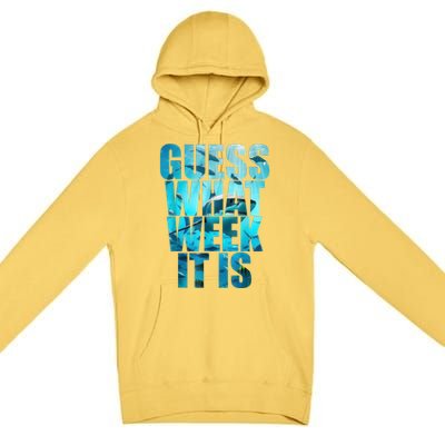 Guess What Week It Is Funny Shark Awareness Premium Pullover Hoodie