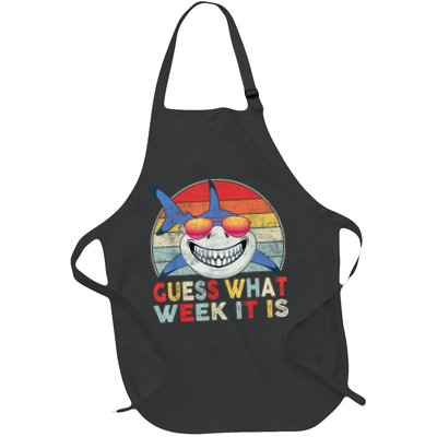 Guess What Week It Is Funny Shark Full-Length Apron With Pockets