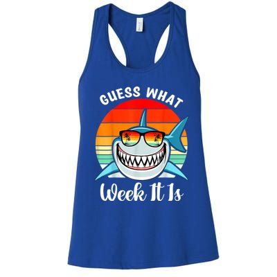 Guess What Week It Is Funny Shark Gift Womens & Kids Women's Racerback Tank