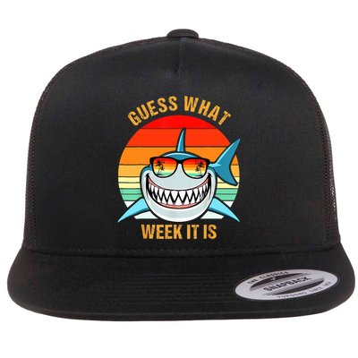 Guess What Week It Is Funny Shark Gift Womens & Kids Flatbill Hat