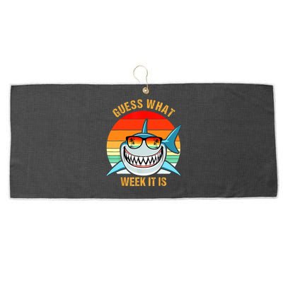 Guess What Week It Is Funny Shark Gift Womens & Kids Large Microfiber Waffle Golf Towel
