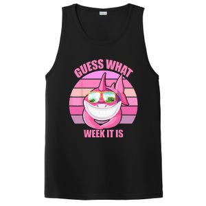 Guess What Week It Is Funny Pink Shark PosiCharge Competitor Tank