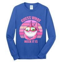 Guess What Week It Is Funny Pink Shark Tall Long Sleeve T-Shirt