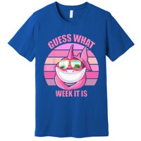 Guess What Week It Is Funny Pink Shark Premium T-Shirt