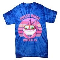 Guess What Week It Is Funny Pink Shark Tie-Dye T-Shirt