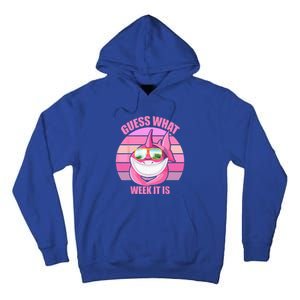 Guess What Week It Is Funny Pink Shark Tall Hoodie