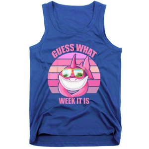 Guess What Week It Is Funny Pink Shark Tank Top