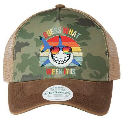 Guess What Week It Is Funny Shark Joke Legacy Tie Dye Trucker Hat