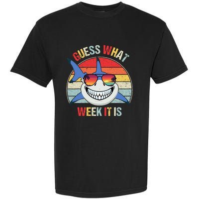 Guess What Week It Is Funny Shark Joke Garment-Dyed Heavyweight T-Shirt