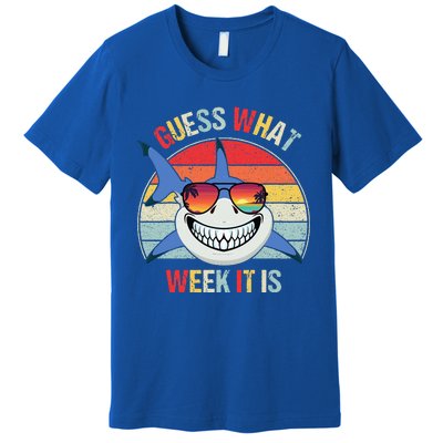 Guess What Week It Is Funny Shark Joke Premium T-Shirt