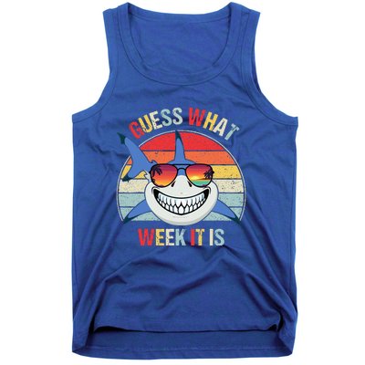 Guess What Week It Is Funny Shark Joke Tank Top