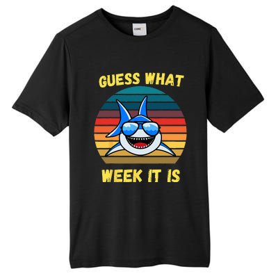 Guess What Week It Is Funny Shark Vintage Tall Fusion ChromaSoft Performance T-Shirt