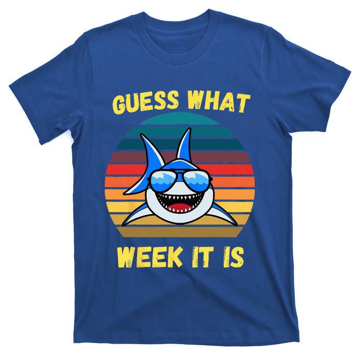 Guess What Week It Is Funny Shark Vintage T-Shirt