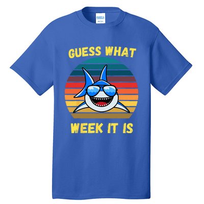 Guess What Week It Is Funny Shark Vintage Tall T-Shirt