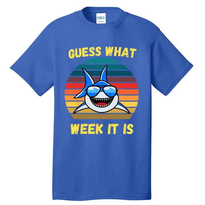 Guess What Week It Is Funny Shark Vintage Tall T-Shirt