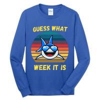 Guess What Week It Is Funny Shark Vintage Tall Long Sleeve T-Shirt