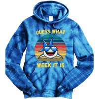 Guess What Week It Is Funny Shark Vintage Tie Dye Hoodie