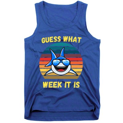 Guess What Week It Is Funny Shark Vintage Tank Top