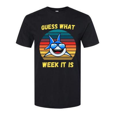 Guess What Week It Is Funny Shark Vintage Softstyle CVC T-Shirt