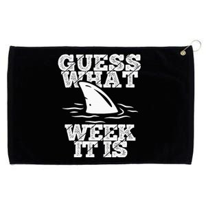 Guess What Week It Is Vacation Shark Environtalists Grommeted Golf Towel