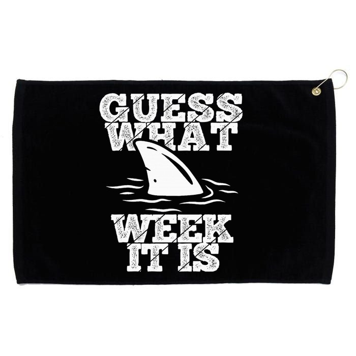 Guess What Week It Is Vacation Shark Environtalists Grommeted Golf Towel