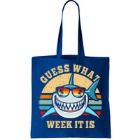 Guess What Week It Is Funny Shark Vintage Tote Bag