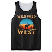 Great Wild Wild West Cowboy Design Western Country Fan Mesh Reversible Basketball Jersey Tank