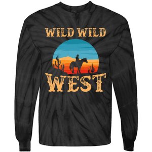 Great Wild Wild West Cowboy Design Western Country Fan Tie-Dye Long Sleeve Shirt