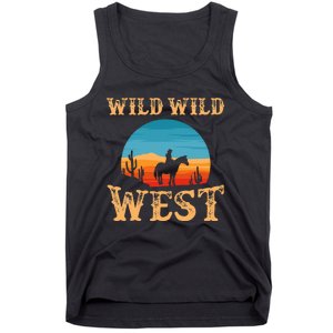 Great Wild Wild West Cowboy Design Western Country Fan Tank Top