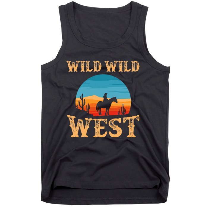 Great Wild Wild West Cowboy Design Western Country Fan Tank Top