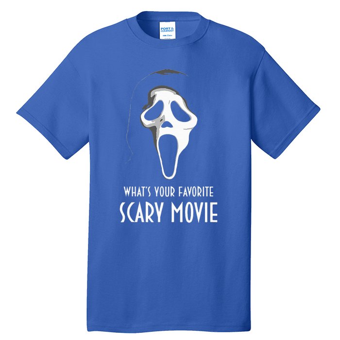 Ghostface Whats Your Favorite Scary Movie Halloween Tall T-Shirt