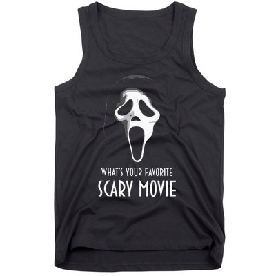 Ghostface Whats Your Favorite Scary Movie Halloween Tank Top