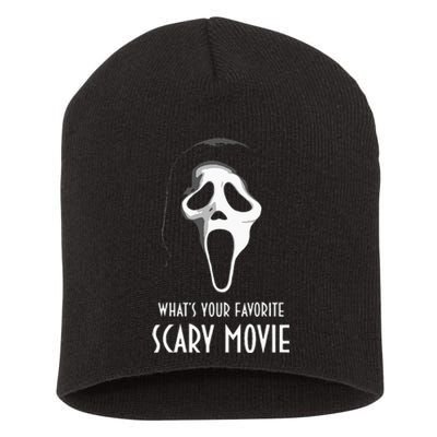 Ghostface Whats Your Favorite Scary Movie Halloween Short Acrylic Beanie