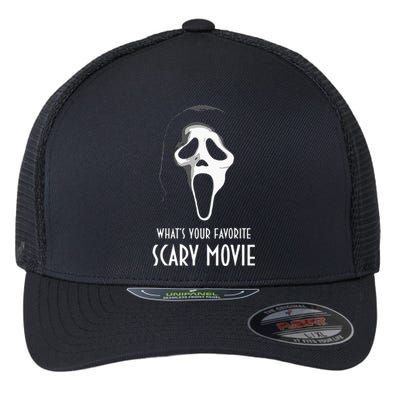 Ghostface Whats Your Favorite Scary Movie Halloween Flexfit Unipanel Trucker Cap