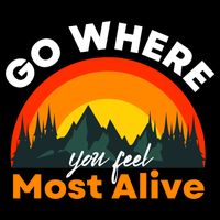 Go Where You Feel Most Alive Sunset Nature Cropped Pullover Crew