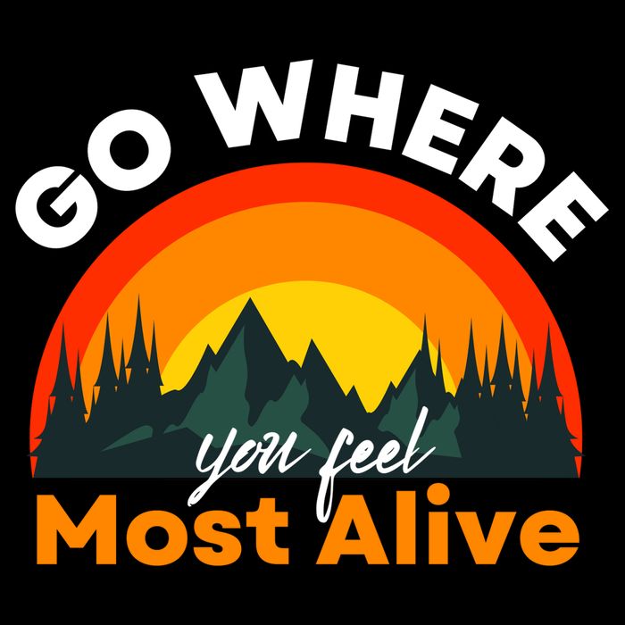 Go Where You Feel Most Alive Sunset Nature Cropped Pullover Crew