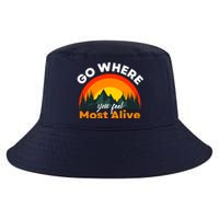 Go Where You Feel Most Alive Sunset Nature Cool Comfort Performance Bucket Hat