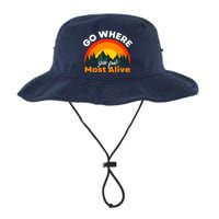 Go Where You Feel Most Alive Sunset Nature Bucket Hat